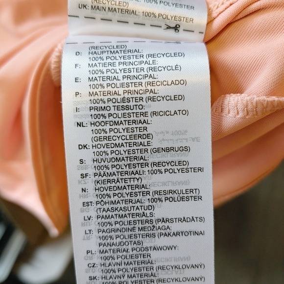 Adidas Girls Peach and Black Primegreen Aeroready Racerback Club Tank Top Sz S - Picture 10 of 10